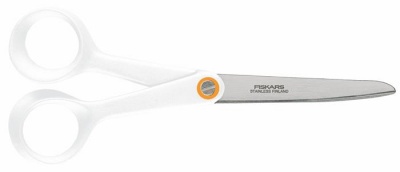 Nožnice na papiere, 17 cm, FISKARS "Functional Form", biele