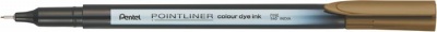 Liner, 0,4 mm, PENTEL "Pointliner", hnedý