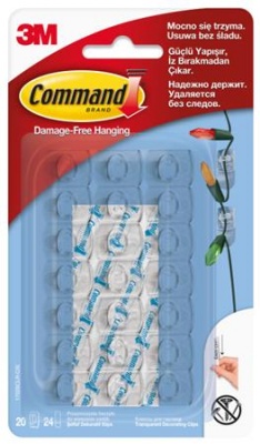 Mini plastový háčik, 3M SCOTCH "Command"