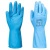 Ochranné rukavice, latex, na spracovanie potravín, veľkosť XL, modré